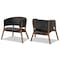 Baxton Studio Baron Mid-Century Modern Dark Grey Fabric Upholstered 2-Piece Wood Living Room Accent Chair Set Set of 2 188-11676-ZORO - alternate 9